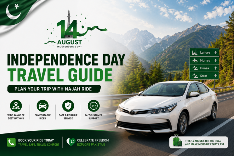 Pakistan Independence Day travel with Najah Ride