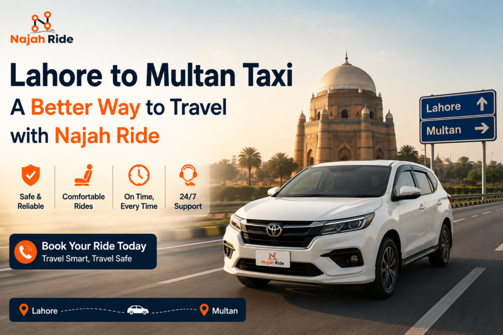 Lahore to Multan taxi booking service